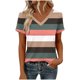 thumbnail image 4 of Camisetas Casuales de las Mujeres Moda Cómoda Impresa de Manga Corta con Cuello en V Top para el Uso Diario Casual, 4 of 8