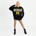 thumbnail image 3 of Women's Gameday Couture Black Michigan Wolverines Oversized Level Up Black Label Premium Sweatshirt, 3 of 6