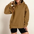 thumbnail image 2 of Hauaitttt Lightweight Ladies Hooded Sweatshirt with Front Pocket for and Autumn – Cozy Casual Top for Everyday Wear Sleep Hoodies Women Hooded Sweat Shirt for Womens Button down Hoodie Women, 2 of 5