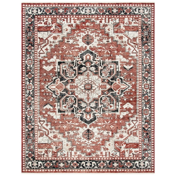SAFAVIEH Herat Isabel Oriental Area Rug, Rust/Black, 8' x 10'