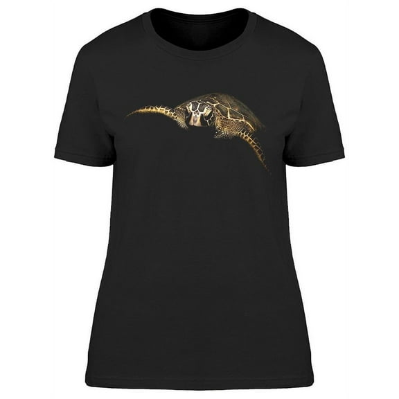 Huge Sea Turtle Swimming T-Shirt Women -Image by Shutterstock, Female 3X-Large