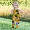 thumbnail image 5 of Penkiiy Toddler Girls Kids Jumpsuit One Piece Hawaiian Coconut Printed Playsuit Strap Romper Summer Outfits Clothes 2-3 Years Yellow, 5 of 5