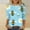 Sky Blue 2, variant on Bee Shirts for Women 3/4 Length Sleeve Tunic Tops Funny Cute Bee Graphic Tee Blouse Summer Casual Tshirt Ladies Gifts Pullover Tops Sky Blue L
