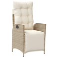 thumbnail image 2 of vidaXL 7 Piece Garden Dining Set with Cushions Beige Poly Rattan, 2 of 5