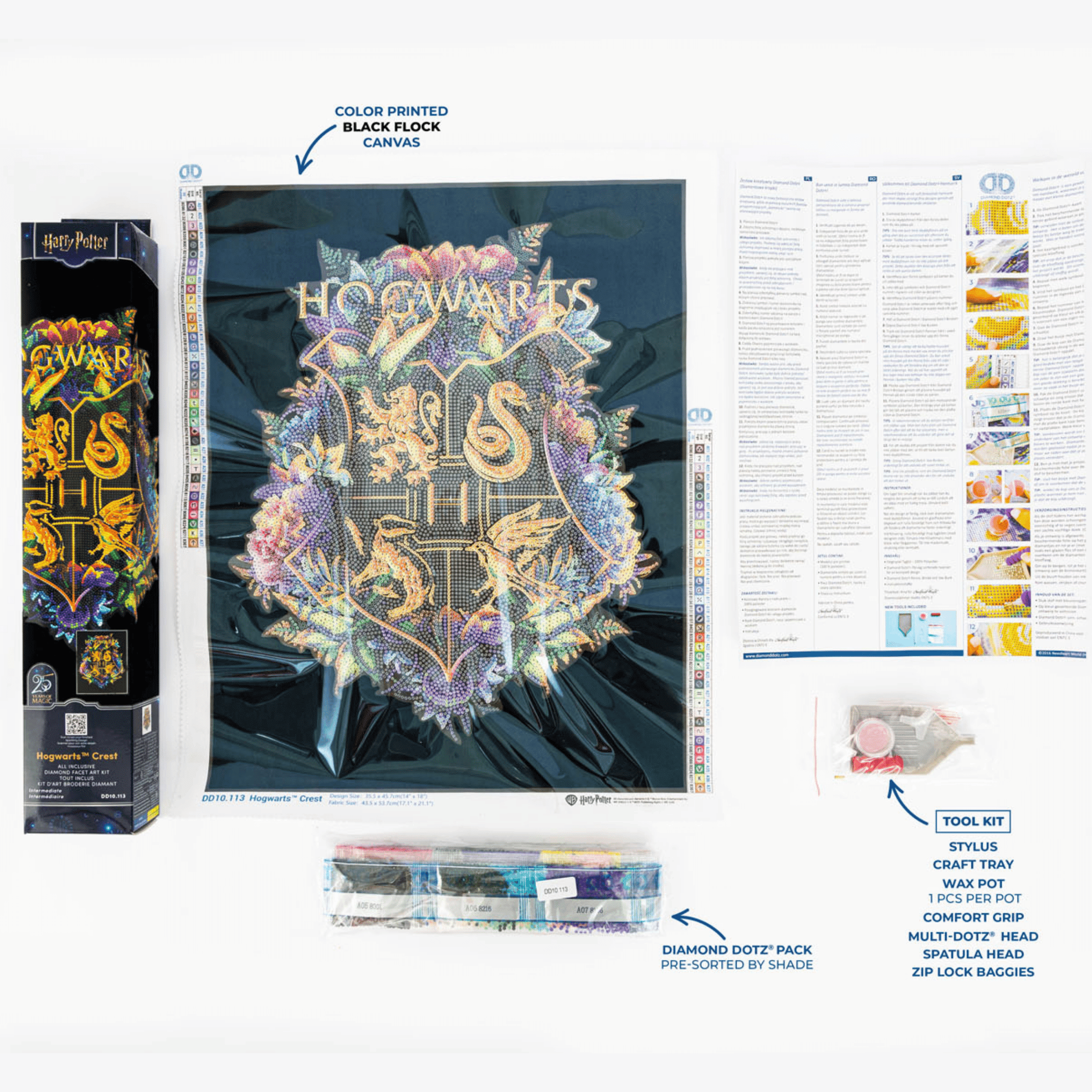 Diamond Dotz HOGWARTS™ CREST Diamond Painting Kit - 14" x 18"