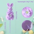 thumbnail image 2 of Flocked Bunny Figurines with Bowtie & Sunflower - 7.8" Easter Tabletop Decorations for Spring Centerpieces, Home Office, Lawn, and Garden Party Sculpture Decor, 2 of 5
