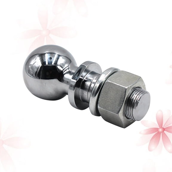 QIFULL Plated Silver Tow Ball Trailer Connector Durable Rear Trailer Parts with Hitch Pin and Coupling Bumper