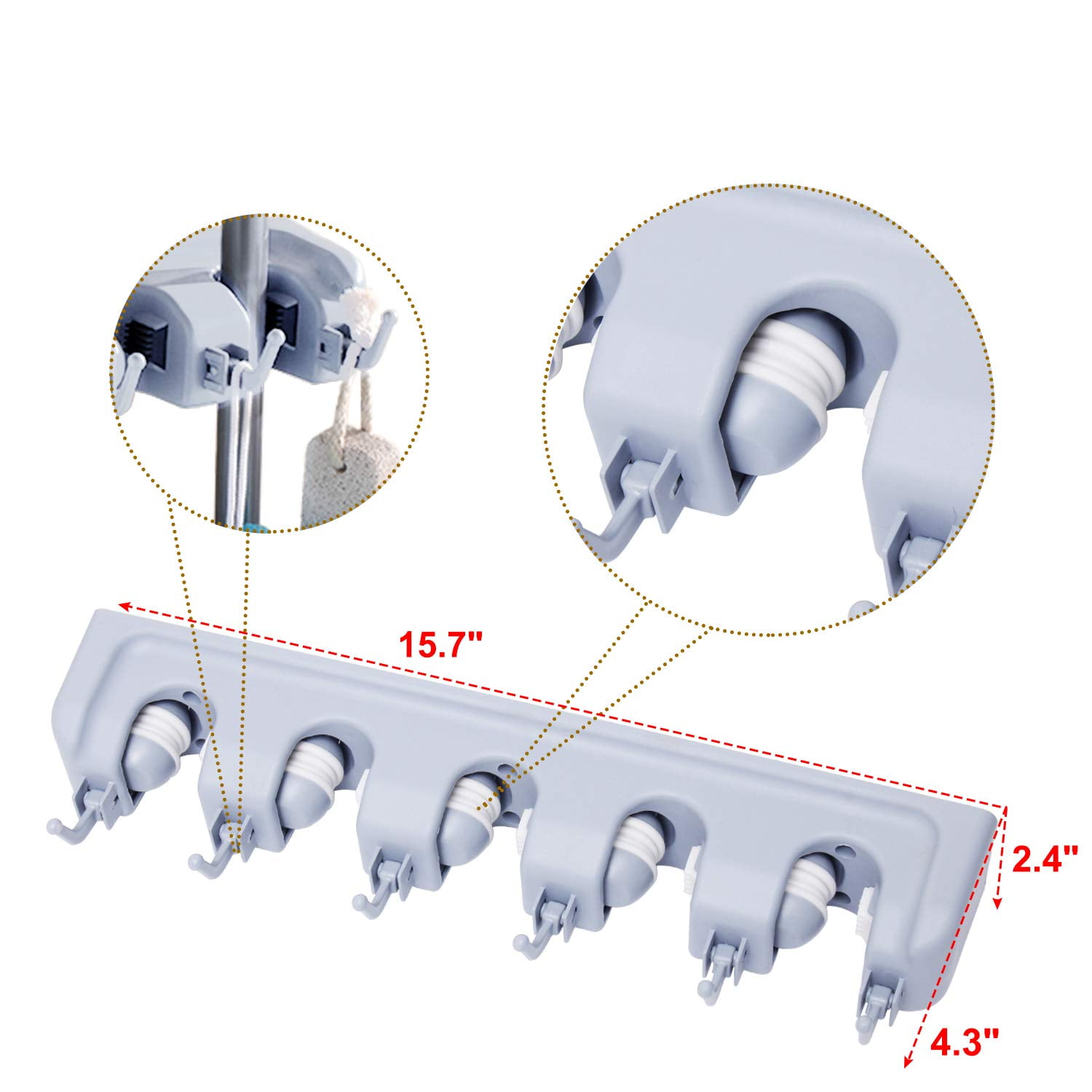 3pcs Broom Mop Holder,cheerfullus Wall Mounted Mop Broom Organizer Self Adhesive Bathroom Kitchen Hanger Rack with Spring Clip 3pcs Broom Mop Holder,cheerfullus Wall Mounted Mop Broom Organizer Self Adhesive Bathroom Kitchen Hanger Rack with Spring Clip