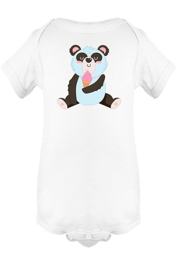Panda Eating Ice Cream Bodysuit Infant -Image by Shutterstock, Newborn