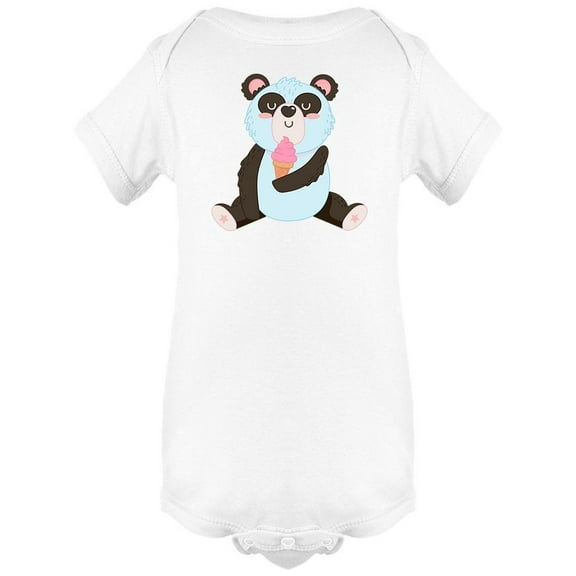 Panda Eating Ice Cream Bodysuit Infant -Image by Shutterstock, Newborn