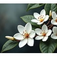 thumbnail image 4 of Beautiful White Flower Themed Backdrop Banner Party Decorations Background Photo Props for Garden Parties Spring Celebrations Weddings and Indoor Decor, 4 of 4