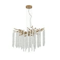 thumbnail image 3 of Modern Tree Branch Chandelier 24'' 8-Light Crystal Pendant in Gold Luxury Round Raindrop Pendant Light Fixture with Adjustable Height for Dining Room Bedroom Living Room Entryway, 3 of 8