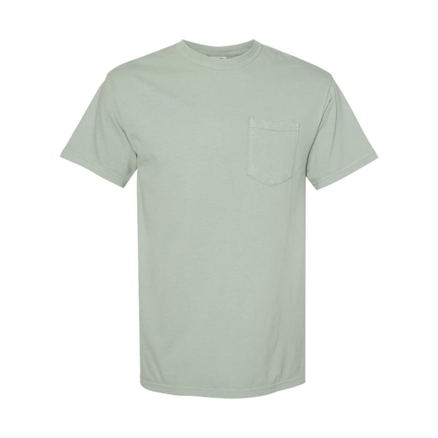 Comfort Colors T-Shirt à Poche pour Adulte, Épais, Teint en Pièce, m, Bay