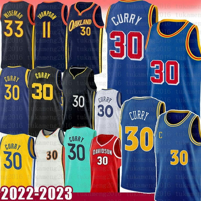NBA Basketball Jerseys Stephen Curry Mens Shirts Wiseman Klay