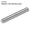 thumbnail image 2 of Uxcell M6 x 40mm Fully Threaded Rod 304 Stainless Steel Right Hand Threads 15 Pack, 2 of 5