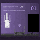 thumbnail image 2 of Repetidor WiFi inalámbrico de 1200 Mbps, amplificador de señal WiFi de doble banda 2.4G 5G, amplificador WiFi Gigabit 802.11Ac con enchufe estadounidense., 2 of 8