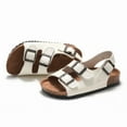 thumbnail image 5 of Kids' & Toddlers' Cork Sandals PU Leather Beach Slides with Non-Slip Sole Family Matching Set Available, 5 of 10