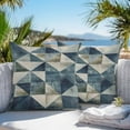 thumbnail image 5 of Waterproof Throw Pillow Covers Set of 2, 26x26 Inch Navy Blue Geometric Decorative Pillowcases Outdoor Pillow Slip Cushion Covers Set for Couch Tent Rhombus Modern Abstract Art, 5 of 7