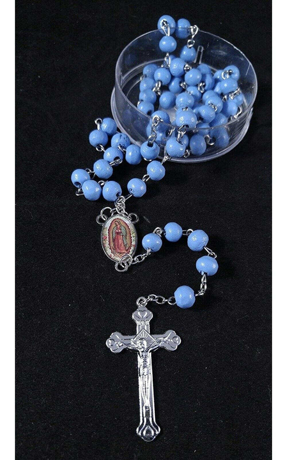 Rosaries In Bulk 24-Pack Virgen De Guadalupe Rosary Beads Wooden - Main Image