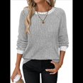 thumbnail image 1 of Camisas de Larga para Mujer, Suéteres, Conjuntos de Otoño, Bloques de Color, Ropa de Invierno, Elegantes, Informales, Suaves. Gris XXL, 1 of 7