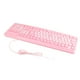 thumbnail image 3 of Teclado USB con cable ultrafino, lindo dibujo animado para computadora portátil de oficina en casa, universal (rosa), 3 of 14