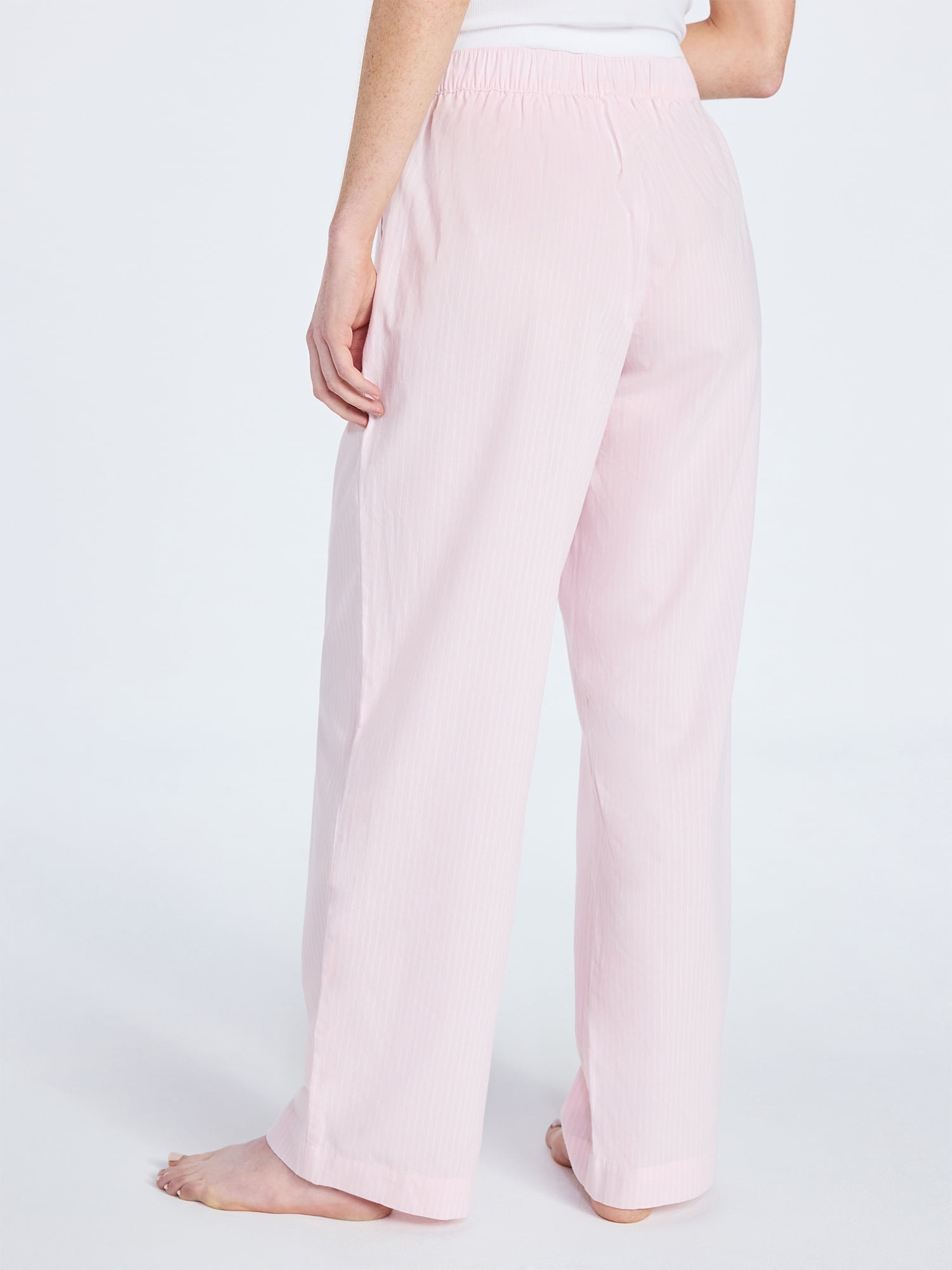 Joyspun Women's Poplin Sleep Pants, 30'' Inseam, Sizes XS-3X