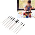 thumbnail image 4 of Nylon Wool Paintbrush, Multiple Sizes Soft And Flexible Comfortable Grip Paint Brushes Set  For Practice Drawing, 4 of 8