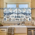 thumbnail image 2 of Yayeee Kitchen Curtains Tier Set of 2 Light Filtering 57"x36" Over Sink Window Panels, Winter Village Serenity, 2 of 7