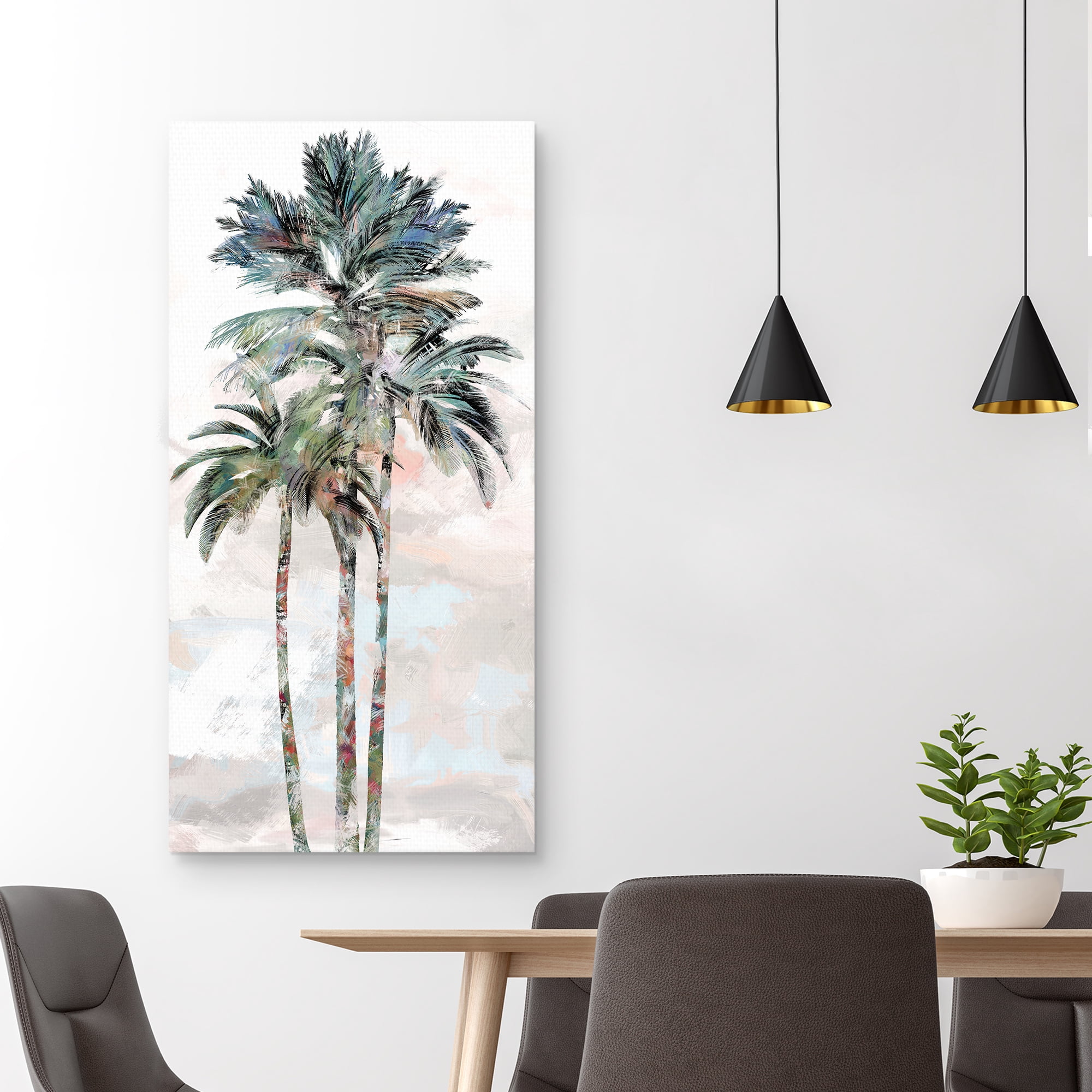 Rainbow Palms I by Studio Arts Canvas Art Print