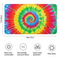 thumbnail image 3 of Rainbow Tie Dye Spiral Bathroom Rugs Mat,Non Slip Microfiber Bathroom Rug,Rubber Backing,Soft Bathroom Mats for Bathroom Floor,Tub and Shower,17x30in(43x75cm), 3 of 5