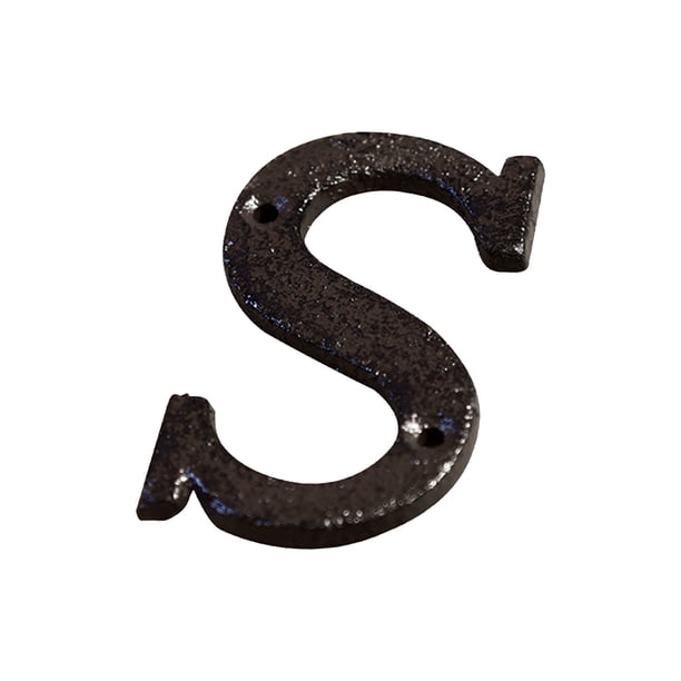Aleación de Hierro Forjado Diy Casa Letra Y Número Conjunto, 26 Letras Inglesas con Tornillos para la Decoración de la Tienda de Jardín Al Aire Libre, Estilo Industrial Retro Números de la Casa Person