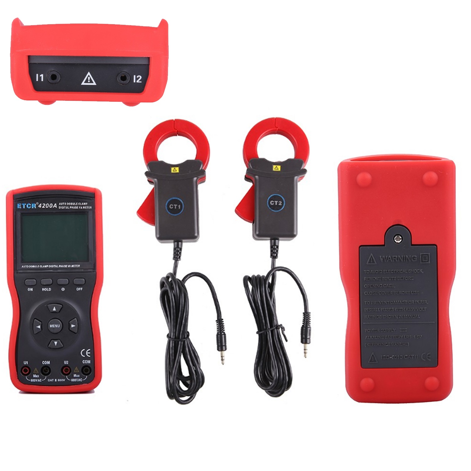 Intelligent Double Clamp Digital Phase Volt-Ampere Meter ETCR4200A