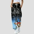 thumbnail image 2 of Women's Christmas Print Casual Pants Stylish Comfortable Holiday Fashion Trousers for Everyday Wear, 2 of 2