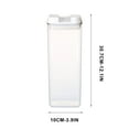 thumbnail image 2 of Airtight Plastic Food Storage Container with Sealed Buckle Lid - 1.5 Quart Rectangular Kitchen Jar for Grains, Rice, Pasta & Dry Goods - Clear Stackable Pantry Organizer - Dishwasher Safe Akmoler, 2 of 8
