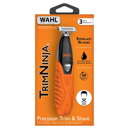 WAHL TRIM NINJA HYBRID ELECTRIC RAZOR AND BEARD TRIMMER FOR MEN – EVERLAST DOUBLE-SIDED ELECTRIC SHAVER BLADE FOR FACIAL HAIR GROOMING – MODEL 3028243