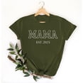 thumbnail image 2 of Camiseta Penkiiy para Mamá Mujer Mamá Vida Tees Gráficas Casual Lindas Tops Día de la Madre para Mamá 3XL Verde, 2 of 5