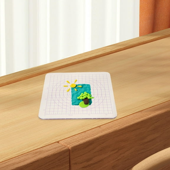 Hemoton Transparent Acrylic Clay Rolling Board Square Plate For Diy Clay Sculpting Convenient Plate For Schools Kindergartens And Home Use