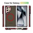 thumbnail image 3 of ShellTech for S24 Ultra Phone Case Compatible with MagSafe Non-Yellowing Slim Military Shockproof Magnetic Case for Galaxy S24 Ultra,Red, 3 of 9