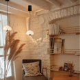 thumbnail image 4 of FSLiving Semi Flush Mount with 8W COB LED Hand-Sweep Control Hanging Lamp Farmhouse Macaron Cream Adjustable Height Island Light 3 Colors Dimmable for Bedroom Dining rooms Sloped Ceiling ,3 Lights, 4 of 7