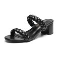 thumbnail image 1 of Sandalia DREAM PAIRS DHS213-2 Negra con Tira Trenzada y Tacón de 6 cm, 1 of 6