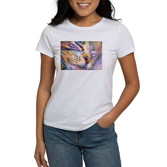 CafePress - Sleeper Cat Women's T Shirt - Women's Classic T-Shirt