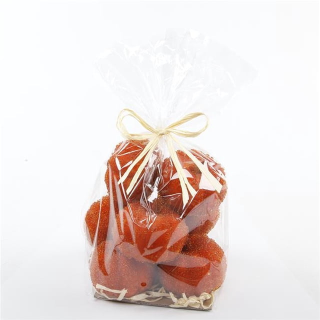 Flora Bunda FA2821E-OR 8 PCS BEADED PUMPKINS IN PVC BAG (ORANGE)