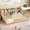 Natural/21.4" High Rail, variant on Full Size Montessori Floor Bed with High Rails, Wood House Beds Frame with LED Light, Low Profile Montessori Bed Full with Slats for Kids, Easy to Assembly, Full bed frames Natural