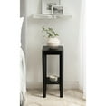 thumbnail image 2 of Kate and Laurel Talcott Modern Square Wood Drink Table, 12 x 12 x 28, Black, Transitional Decorative Two-Tier Pedestal Table for Use as Plant Stand Indoors or Living Room Decor Accent, 2 of 8