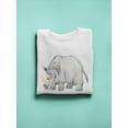 thumbnail image 3 of Rhinoceros Watercolor Design. Sweatshirt Men -Image by Shutterstock, Male Small, 3 of 4