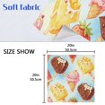 thumbnail image 4 of Iauyy Satin Napkins Set of 4- Fresh-popsicle Print DIY Printing Decoration Cloth Napkin- Easy Care for Home/Party, 4 of 8