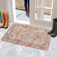 thumbnail image 5 of Retro Door Mat, 17 X 30 Inch Bohemian Light Pink Patterned Carpet Welcome Doormat Decorative Home Floor Mat, Non Slip Rubber Back and Strong Water Absorption for Outdoor Indoor Entrance Decor, 5 of 6