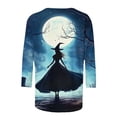 thumbnail image 5 of Women Halloween Graphic Tees Witch T Shirt Short Sleeve Crewneck Breathable for Festival Everyday Wear, 5 of 5