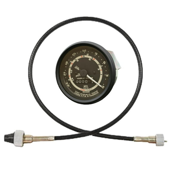 RAParts Fits Ford NAA, Jubilee, 900, 901, 2000, 4000 Tachometer w/CABLE 5 speed proofmeter