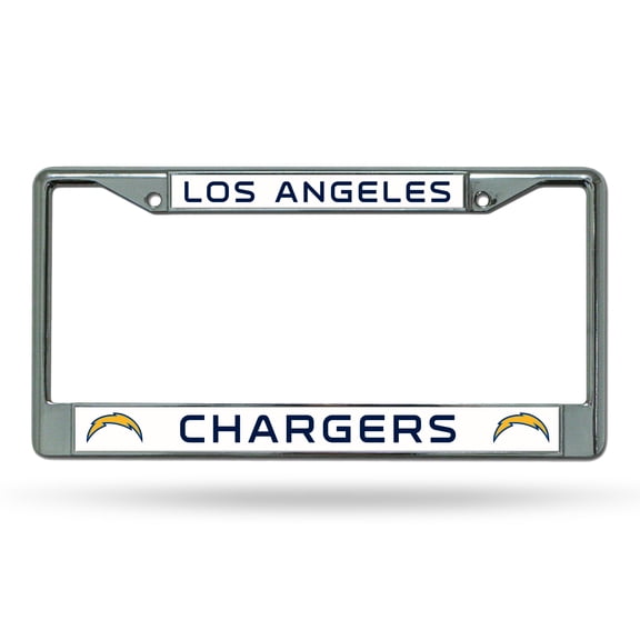 Los Angeles LA Football Chargers Chrome Metal License Plate Frame